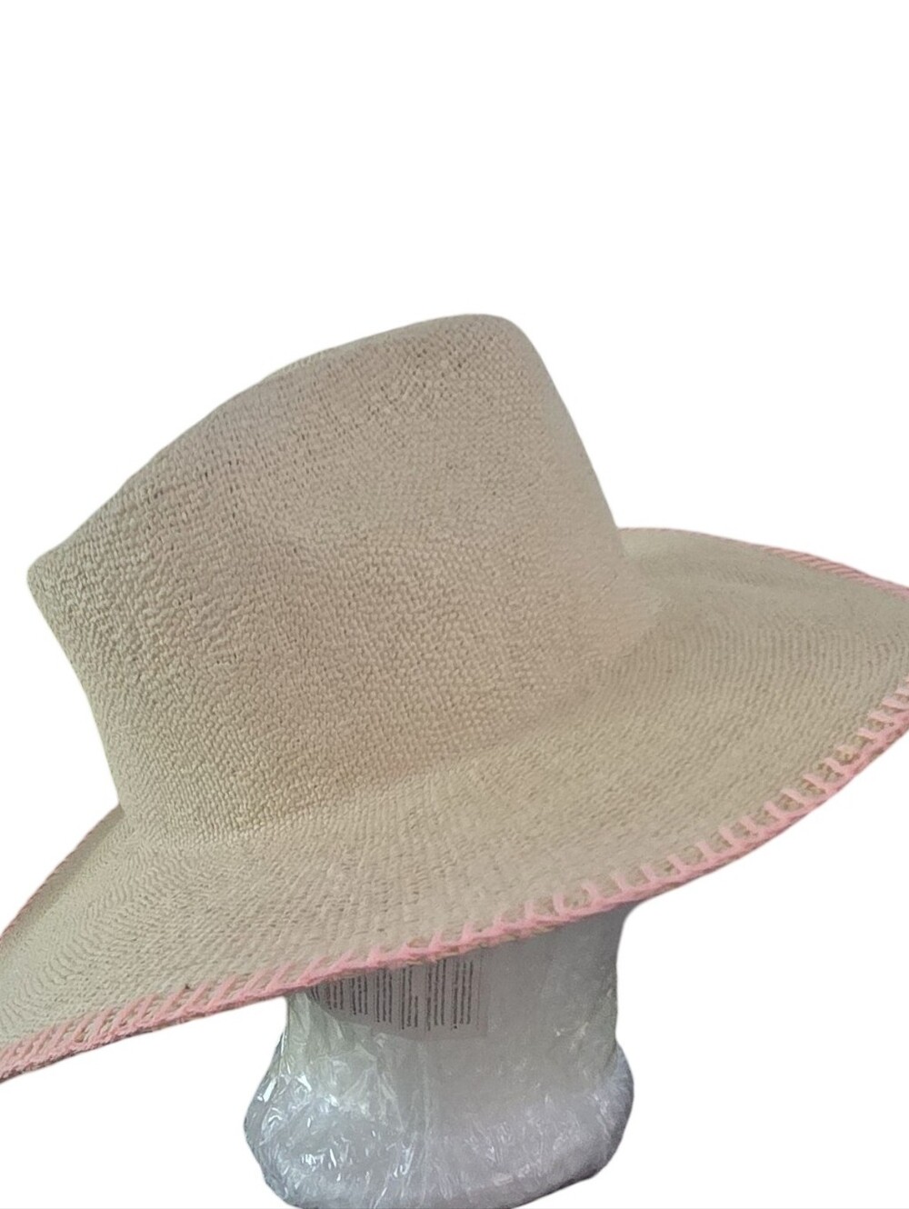 Universal Thread Wide-Brim Straw Sun Hat Tan Resortwear Boutique Beach Travel - Picture 3 of 8